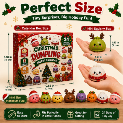 🎁24 Days of Mini Squishies Cute 2026 Advent Calendar – Cute 2026 Advent Calendar with Daily Dumpling Surprises