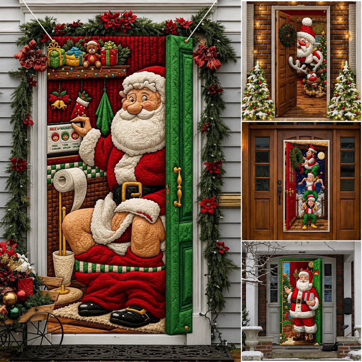 2026 3D Christmas front door decoration