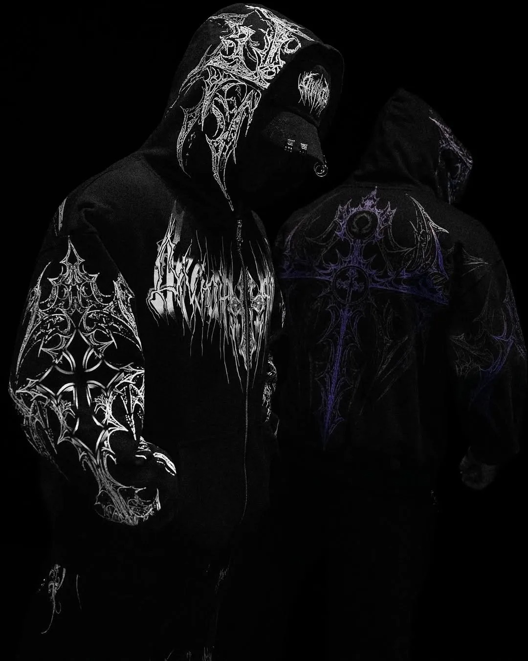 Celestial Blade Oversized Zip-up hoodie