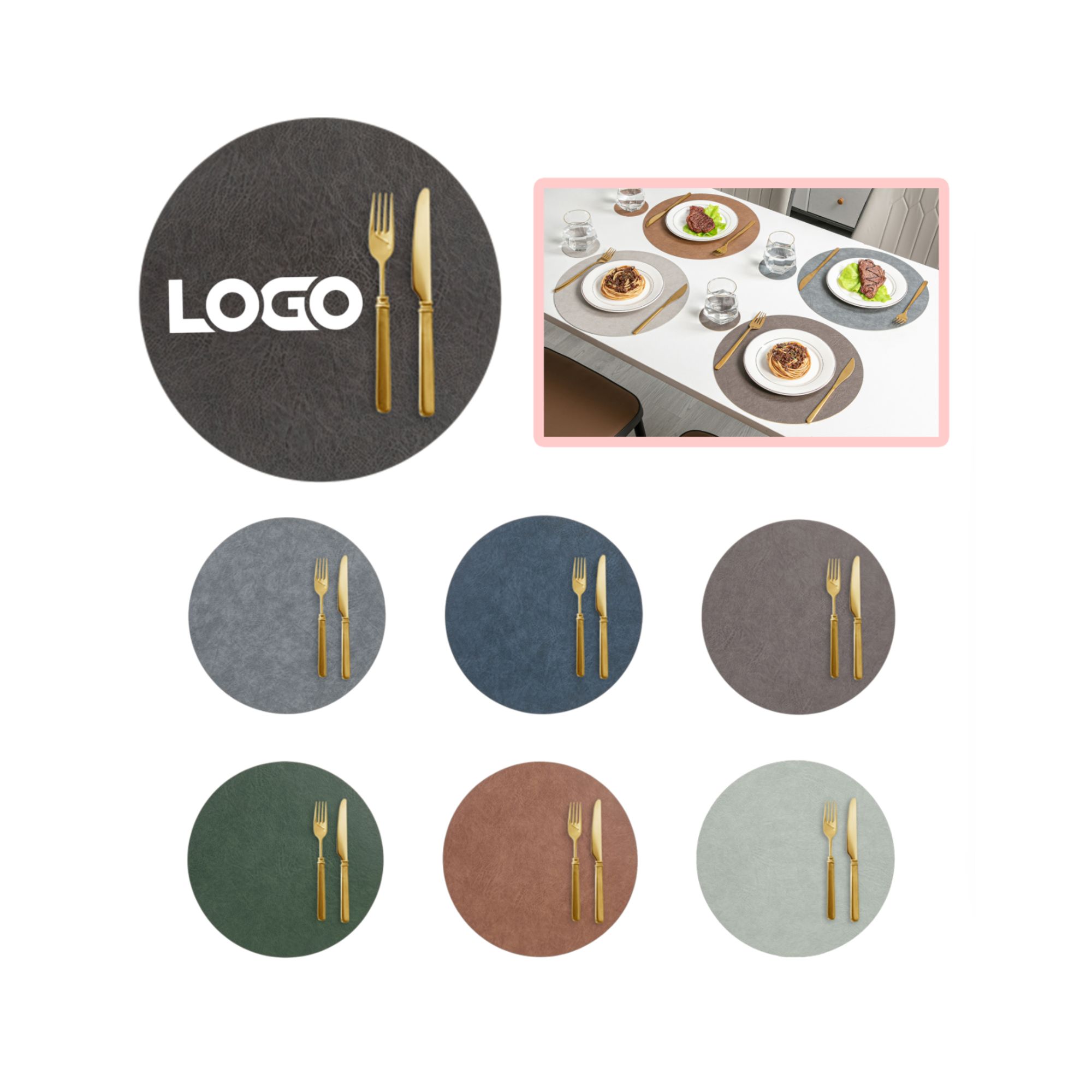 Reversible Leather Table Mats