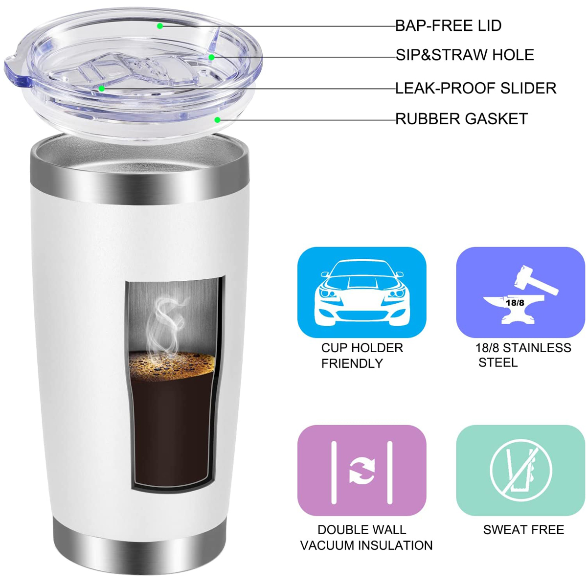 20 oz Vacuum Insulated Stainless Steel Tumbler