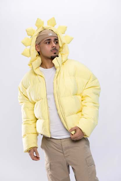 AntiShadow Yellow Cropped Puffer (Unisex)