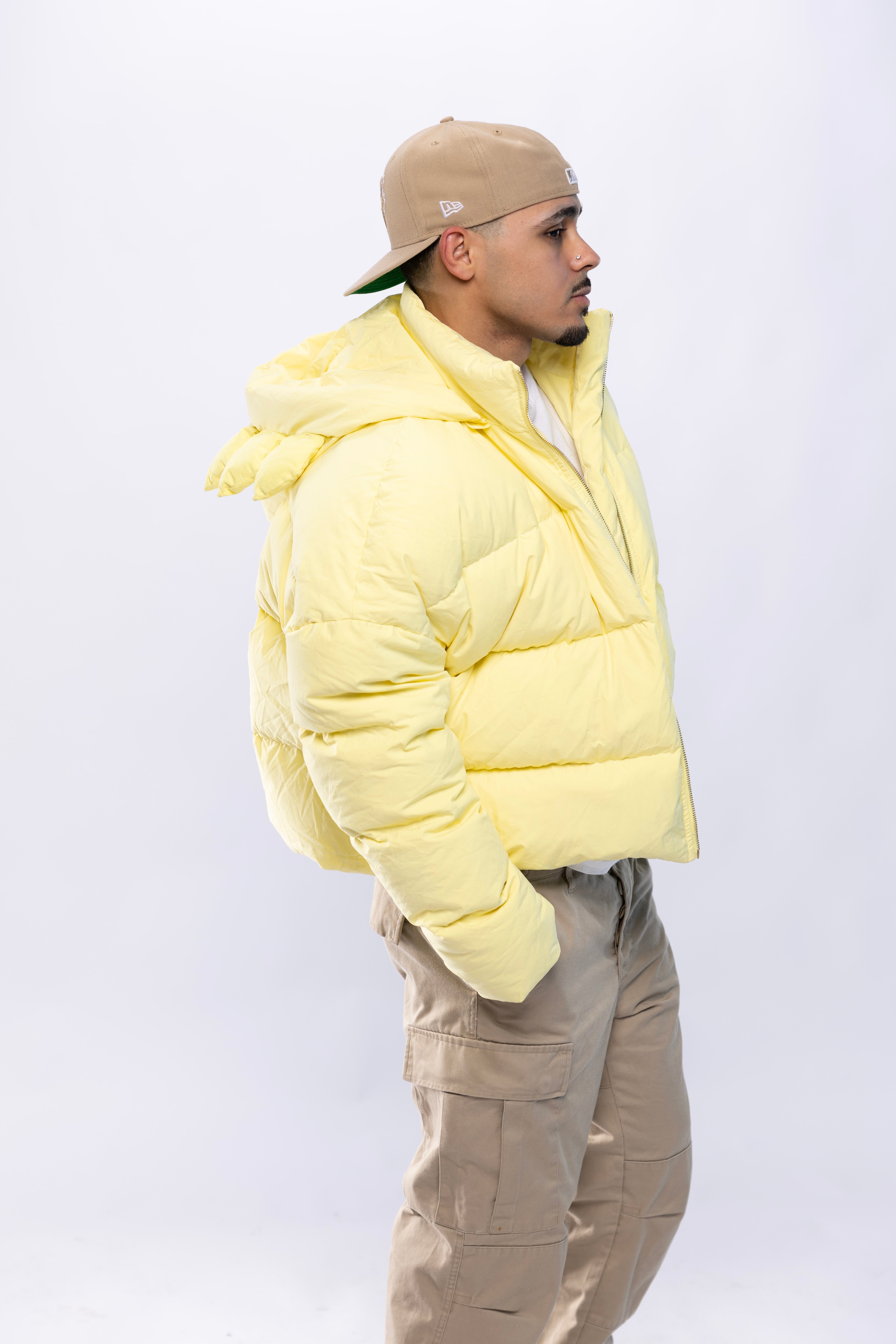 AntiShadow Yellow Cropped Puffer (Unisex)