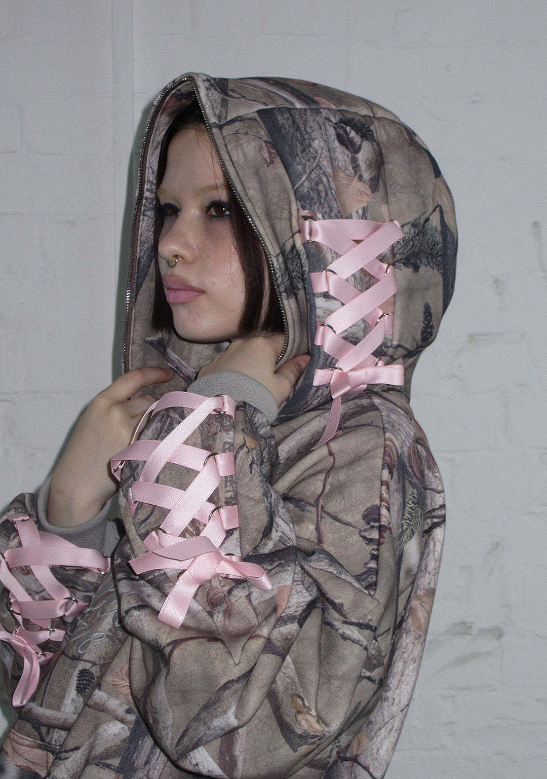 FORBIDDEN ZIP HOODIE NATURAL