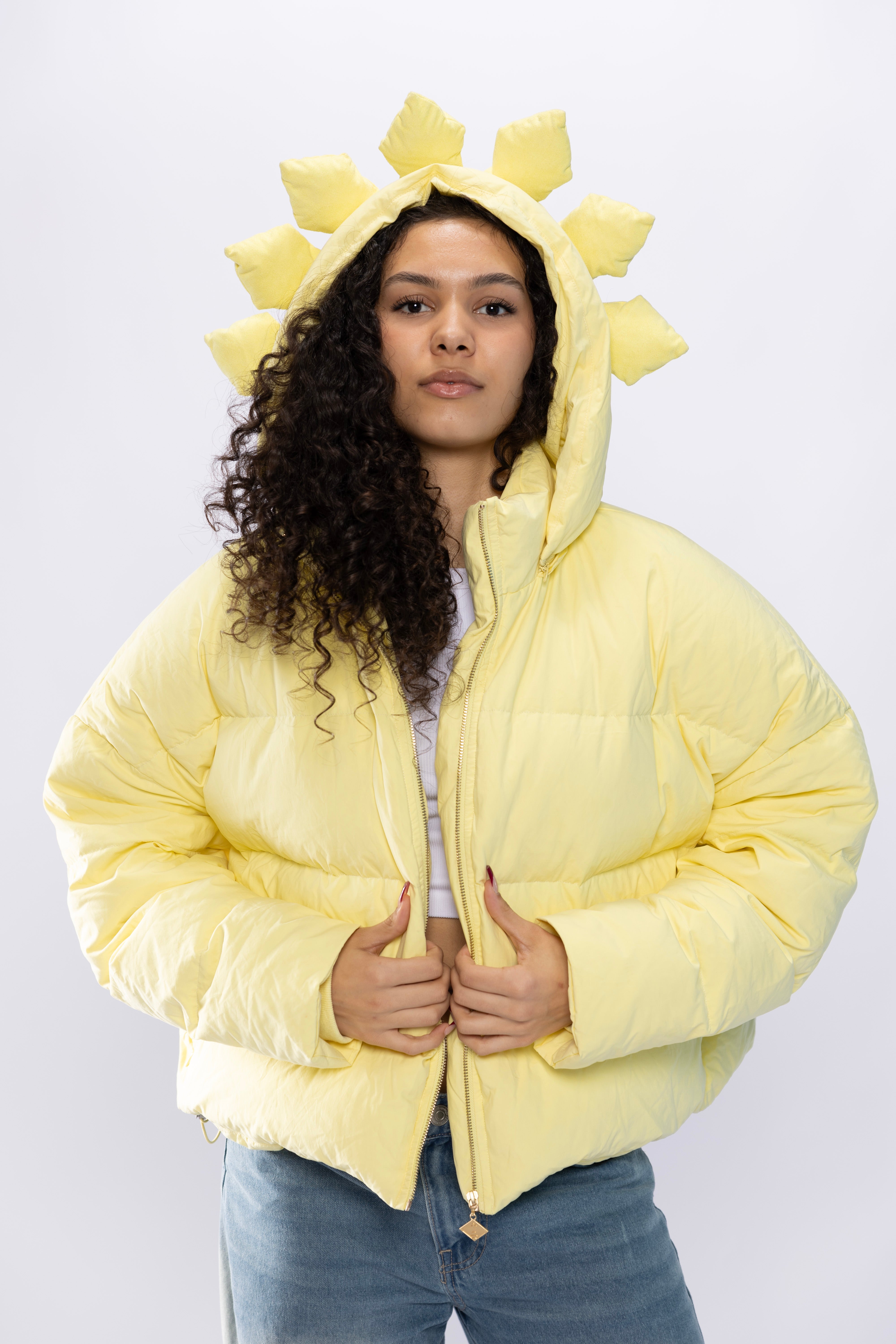 AntiShadow Yellow Cropped Puffer (Unisex)