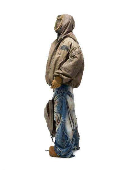 Personsoul Hand Brushed Stain Cotton Jacket