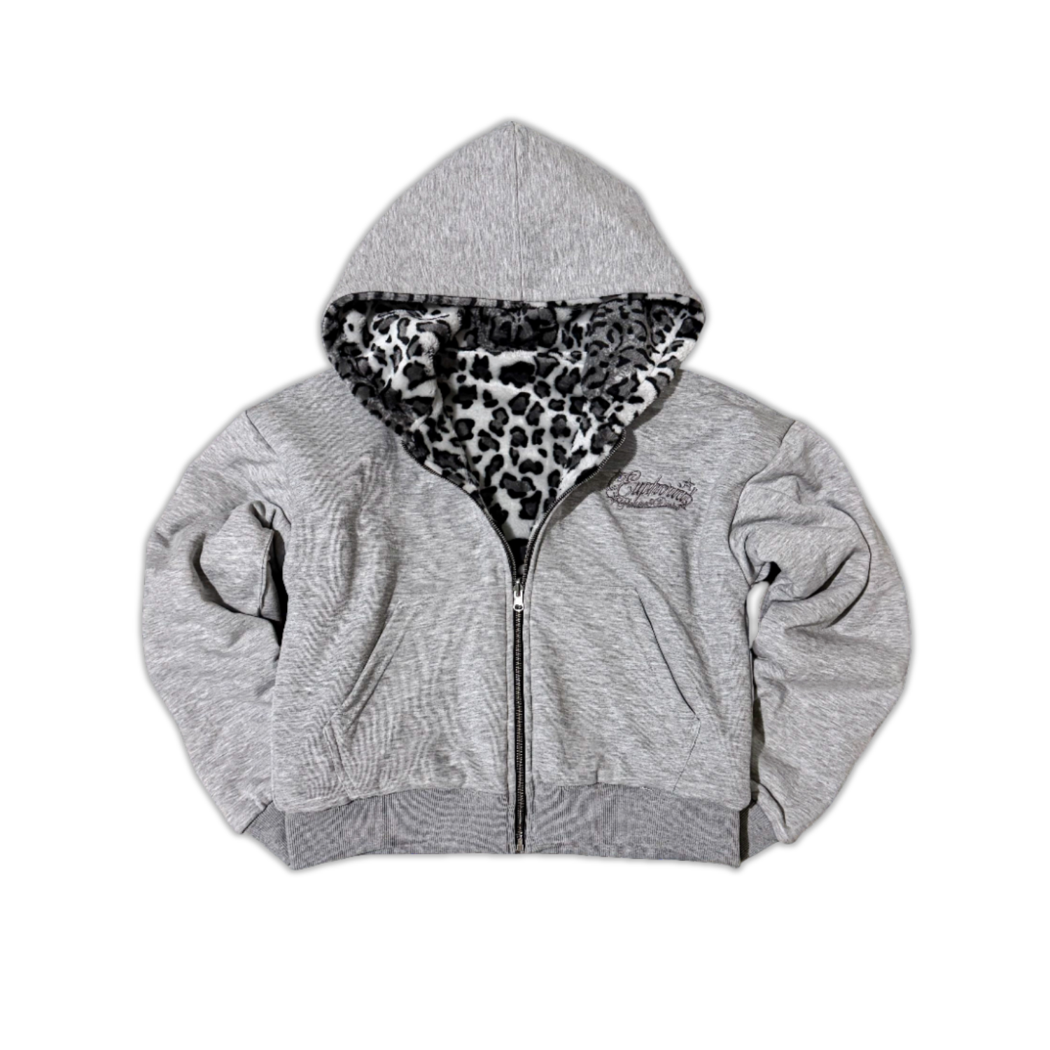 Snow Leopard Zip Up - Reversible