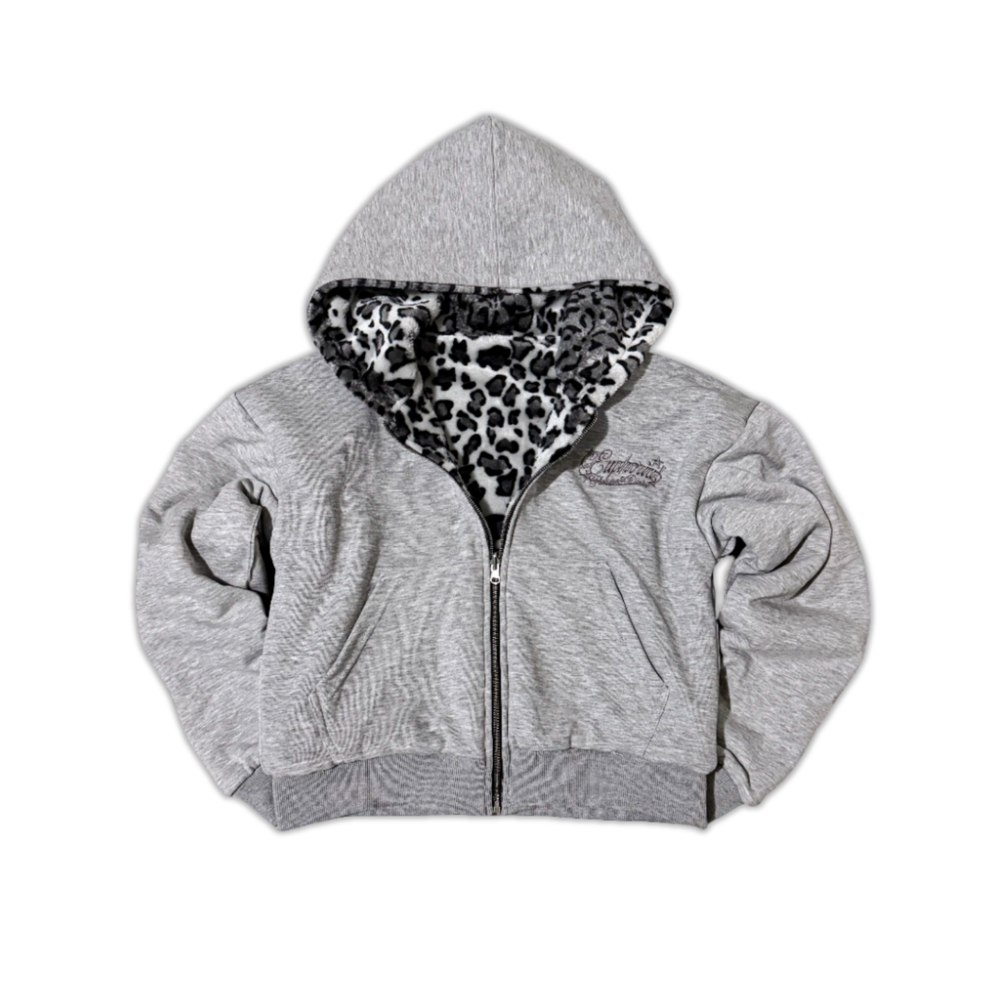 Snow Leopard Zip Up - Reversible