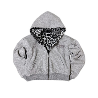 Snow Leopard Zip Up - Reversible