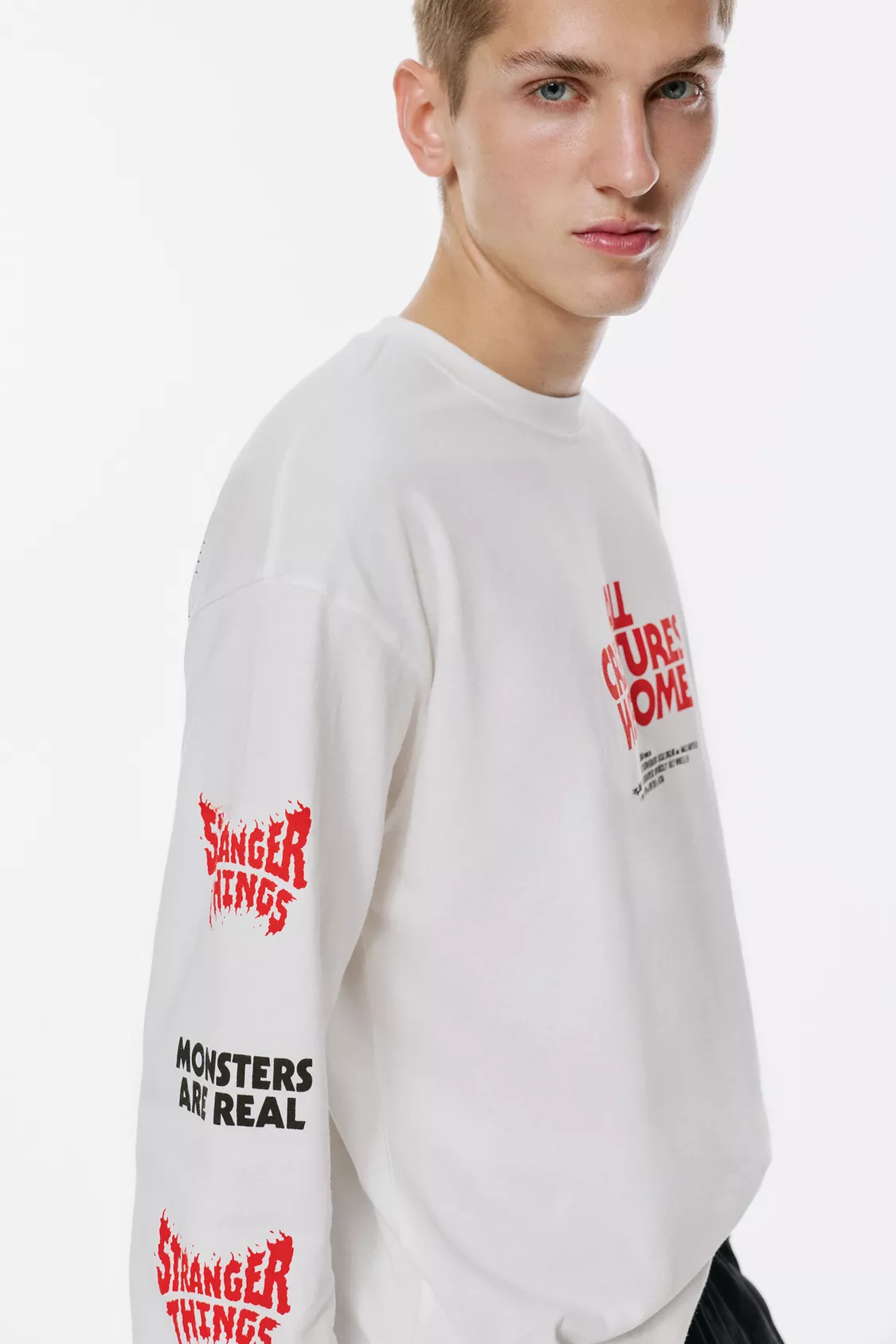 White Stranger Things T-shirt