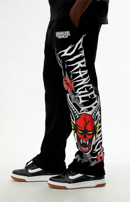 Stranger Things Black Hellfire Club Baggy Sweatpants