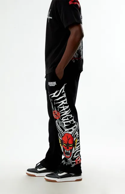 Stranger Things Black Hellfire Club Baggy Sweatpants
