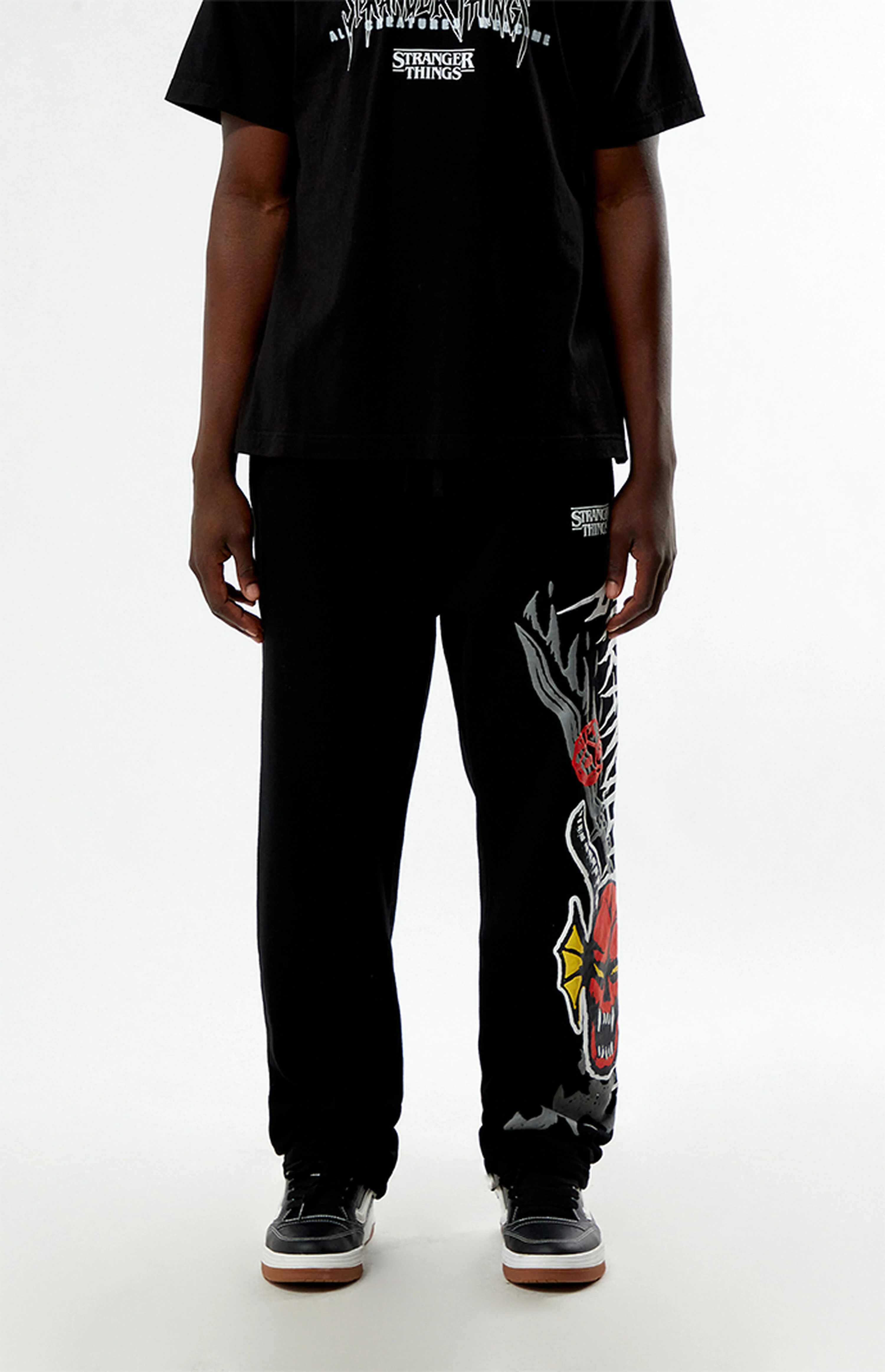 Stranger Things Black Hellfire Club Baggy Sweatpants