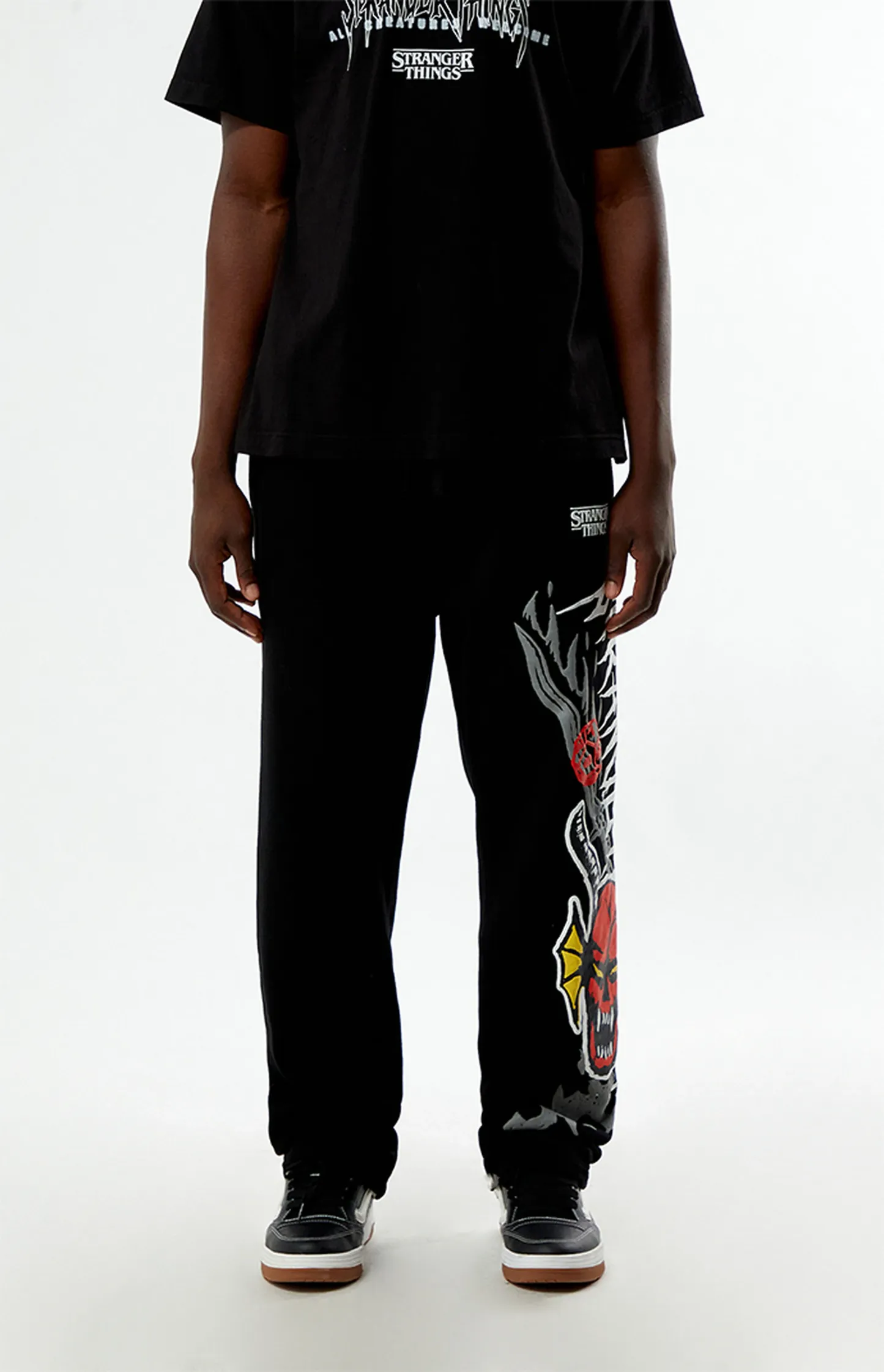 Stranger Things Black Hellfire Club Baggy Sweatpants