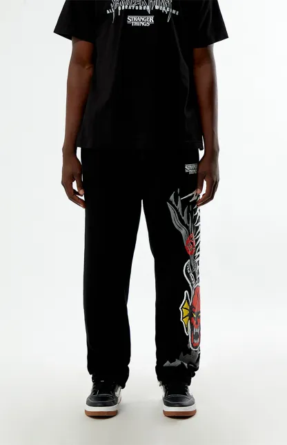 Stranger Things Black Hellfire Club Baggy Sweatpants