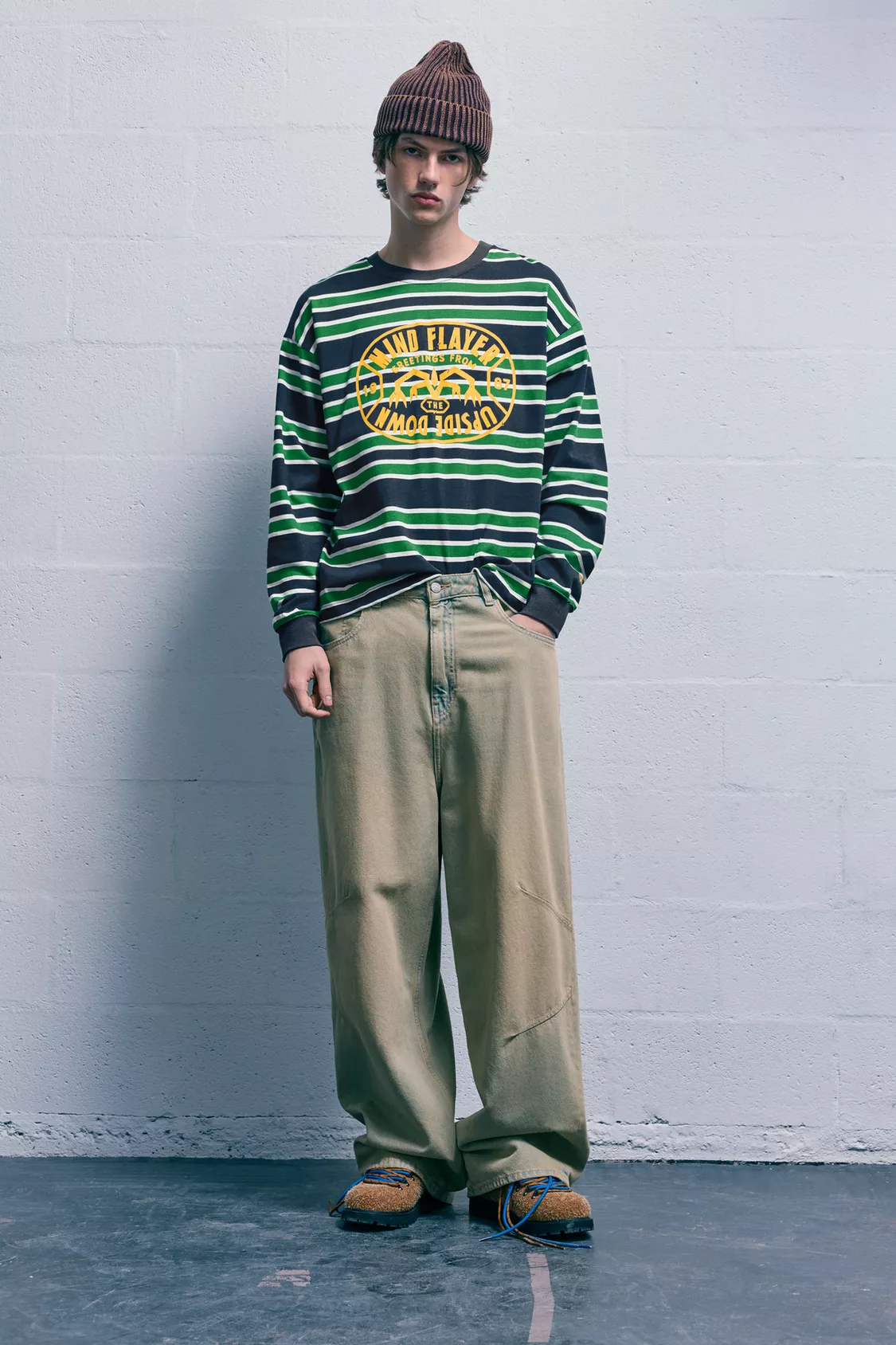 Striped Stranger Things T-shirt