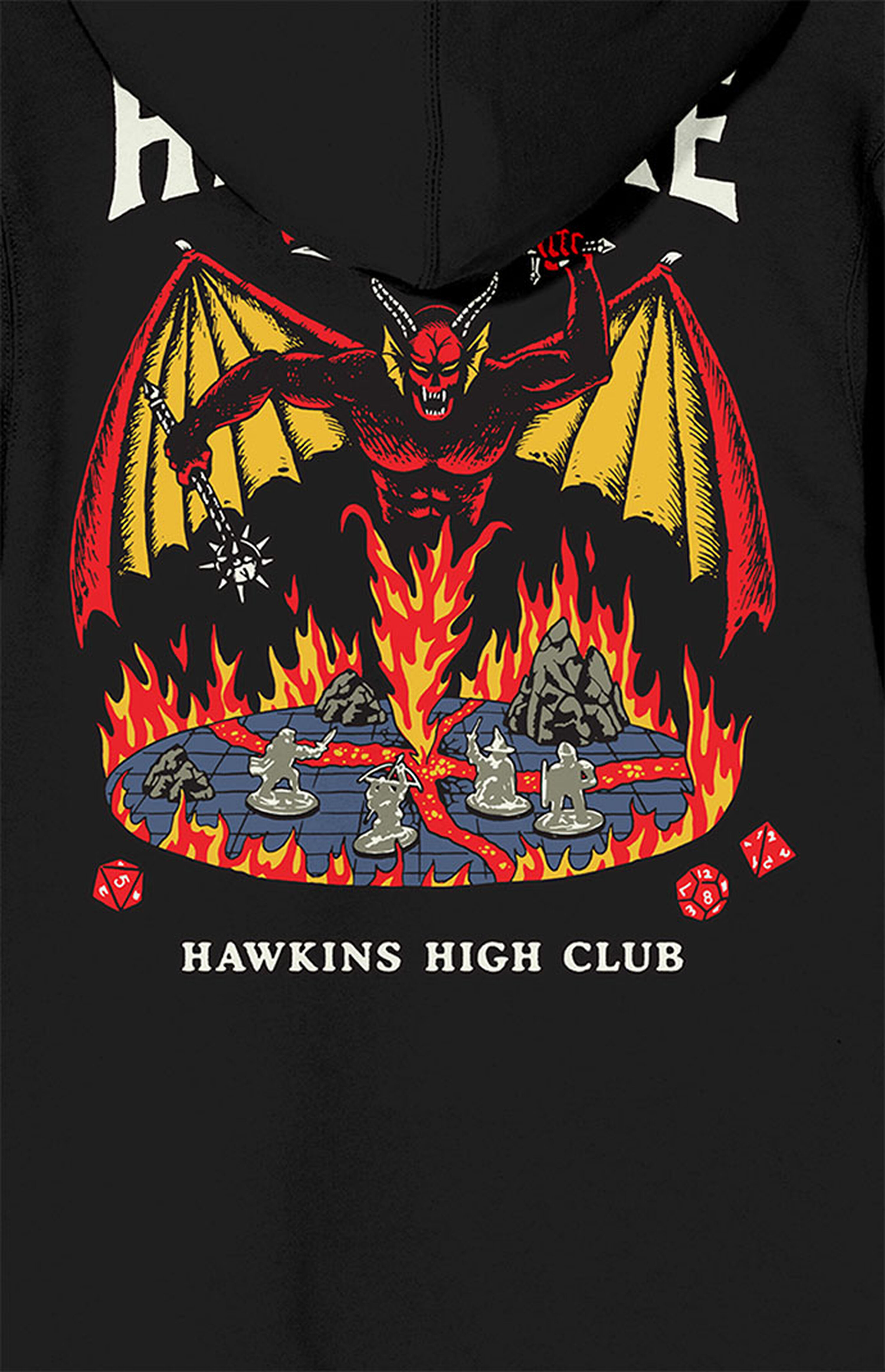 Stranger Things Hawkins Hellfire Zip Up Hoodie