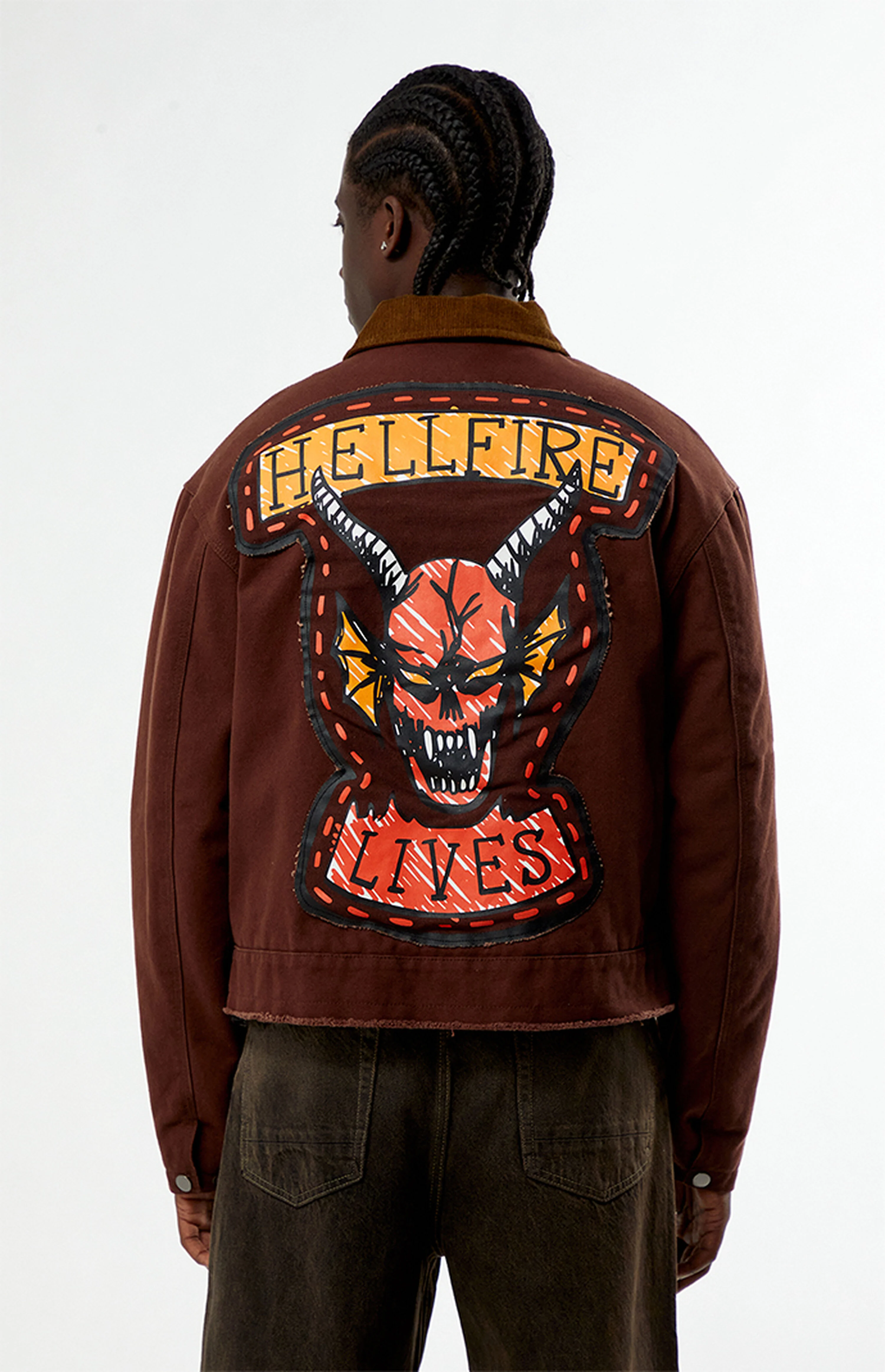 Stranger Things Hellfire Lives Garage Jacket