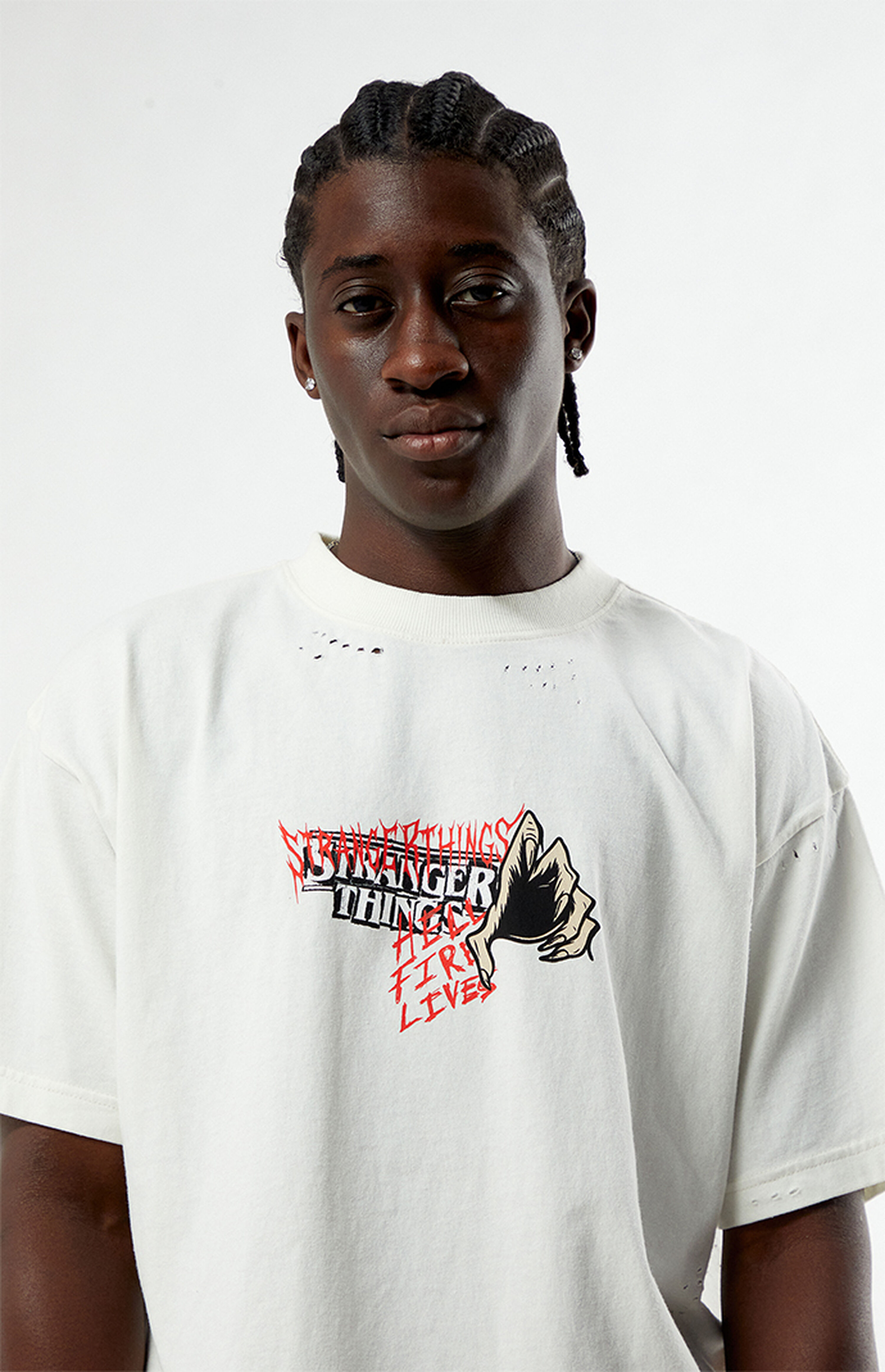 Stranger Things Invite Hellfire Club Ripped T-Shirt