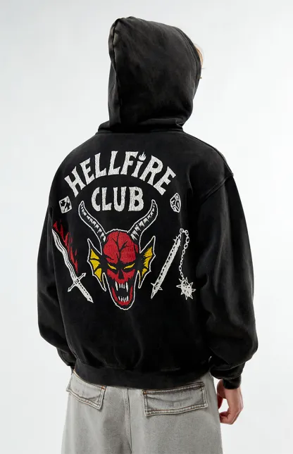 Stranger Things Hellfire Club Zip Up Hoodie