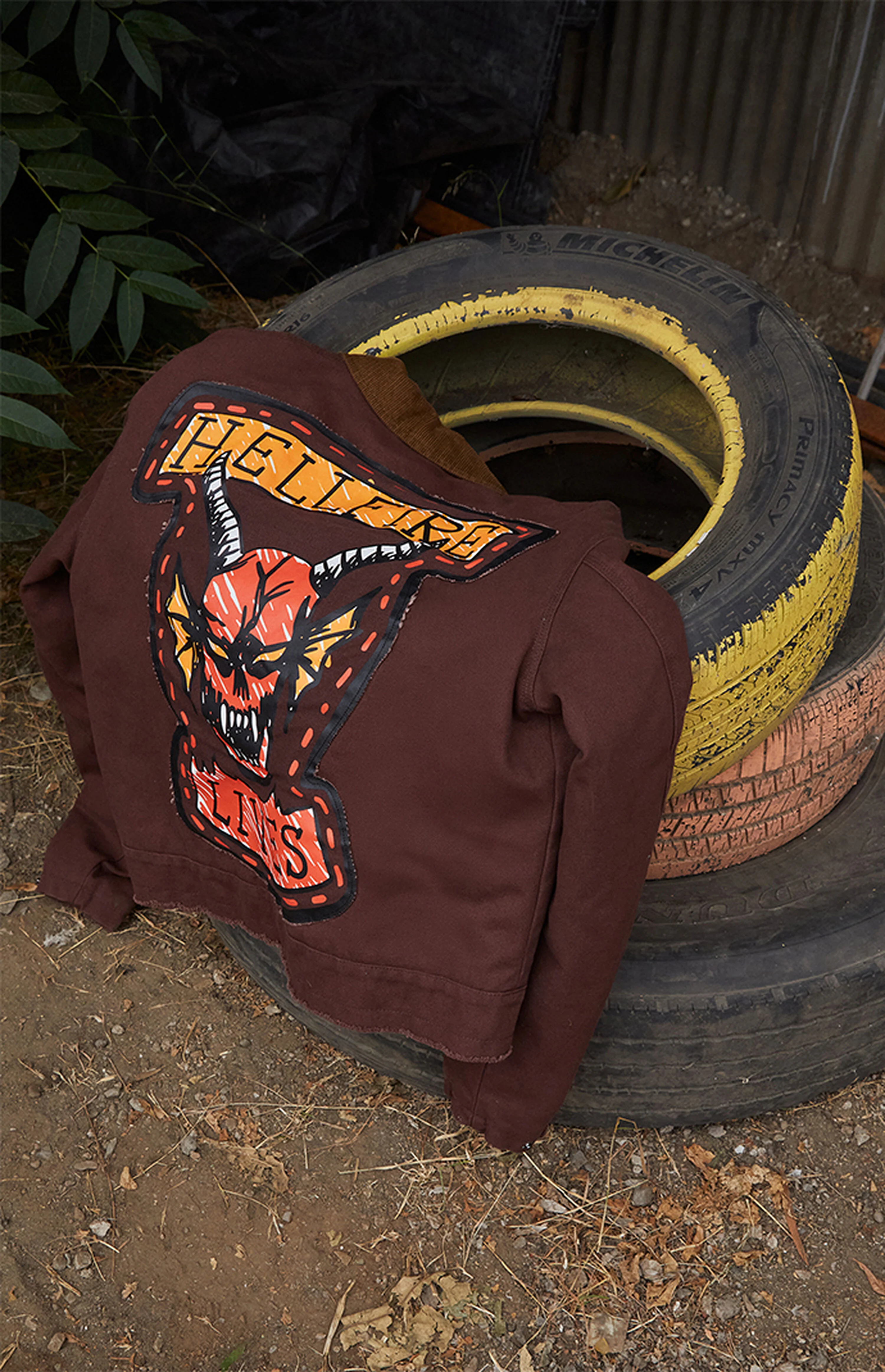 Stranger Things Hellfire Lives Garage Jacket