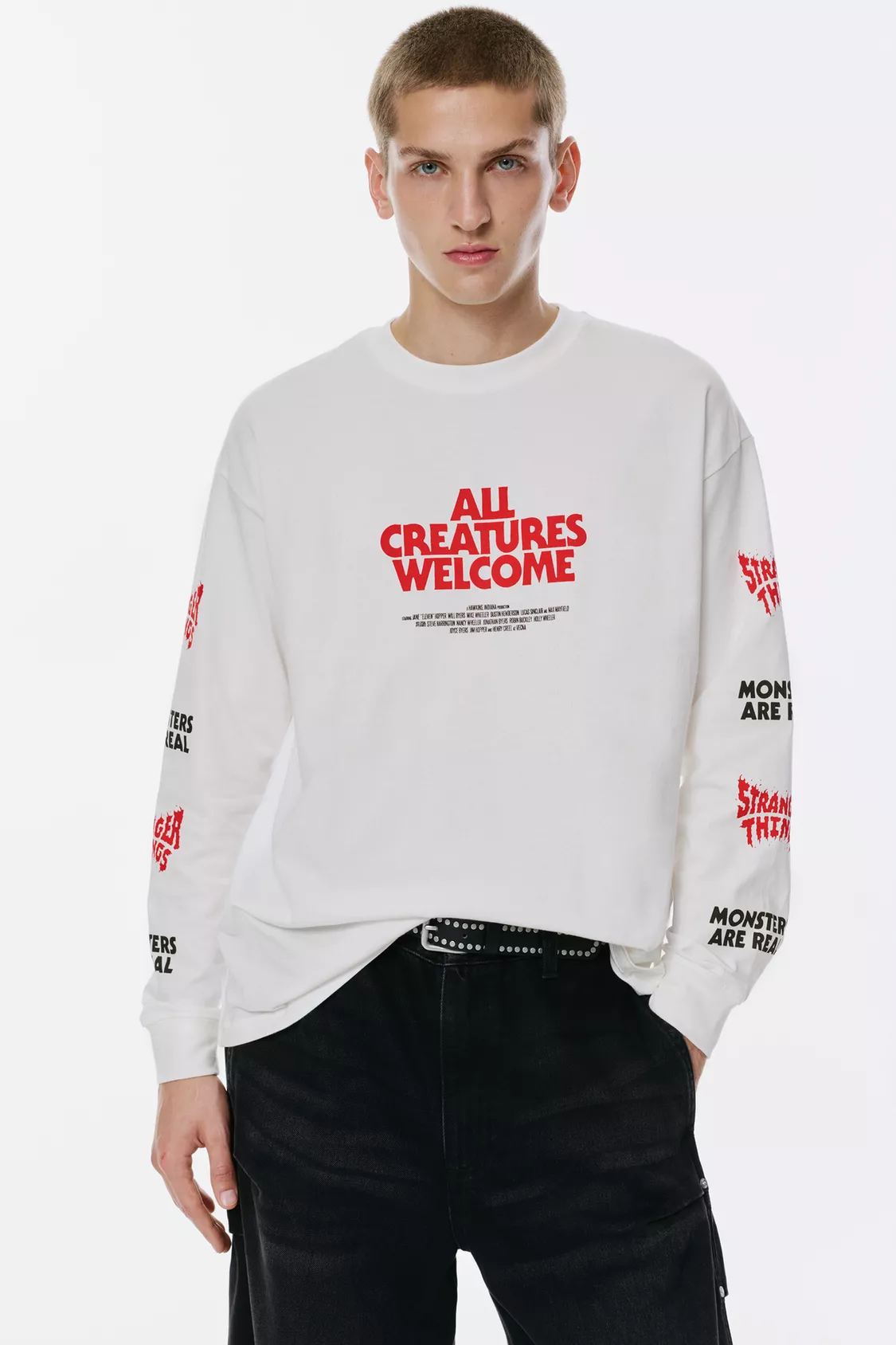 White Stranger Things T-shirt