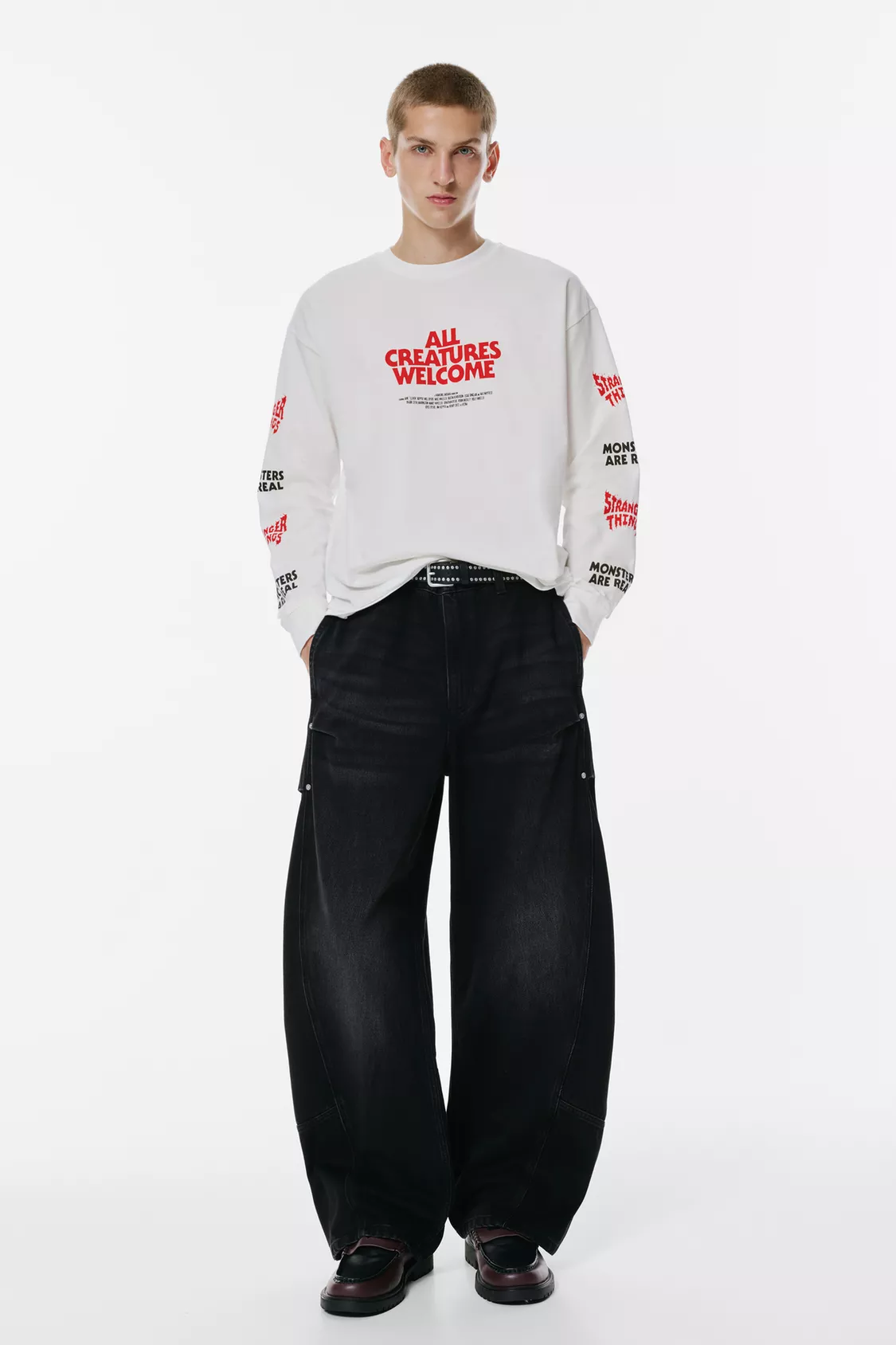 White Stranger Things T-shirt