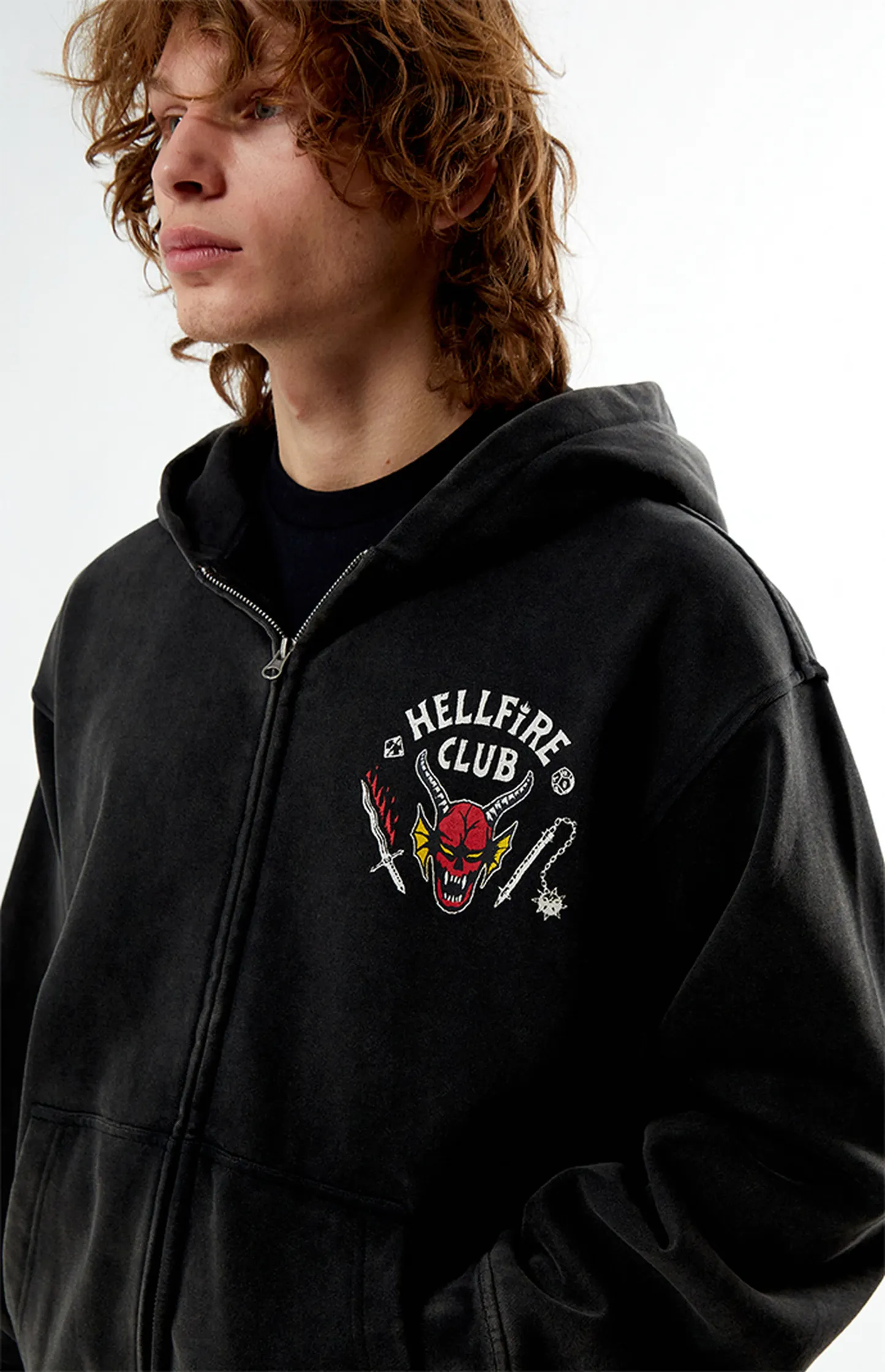 Stranger Things Hellfire Club Zip Up Hoodie