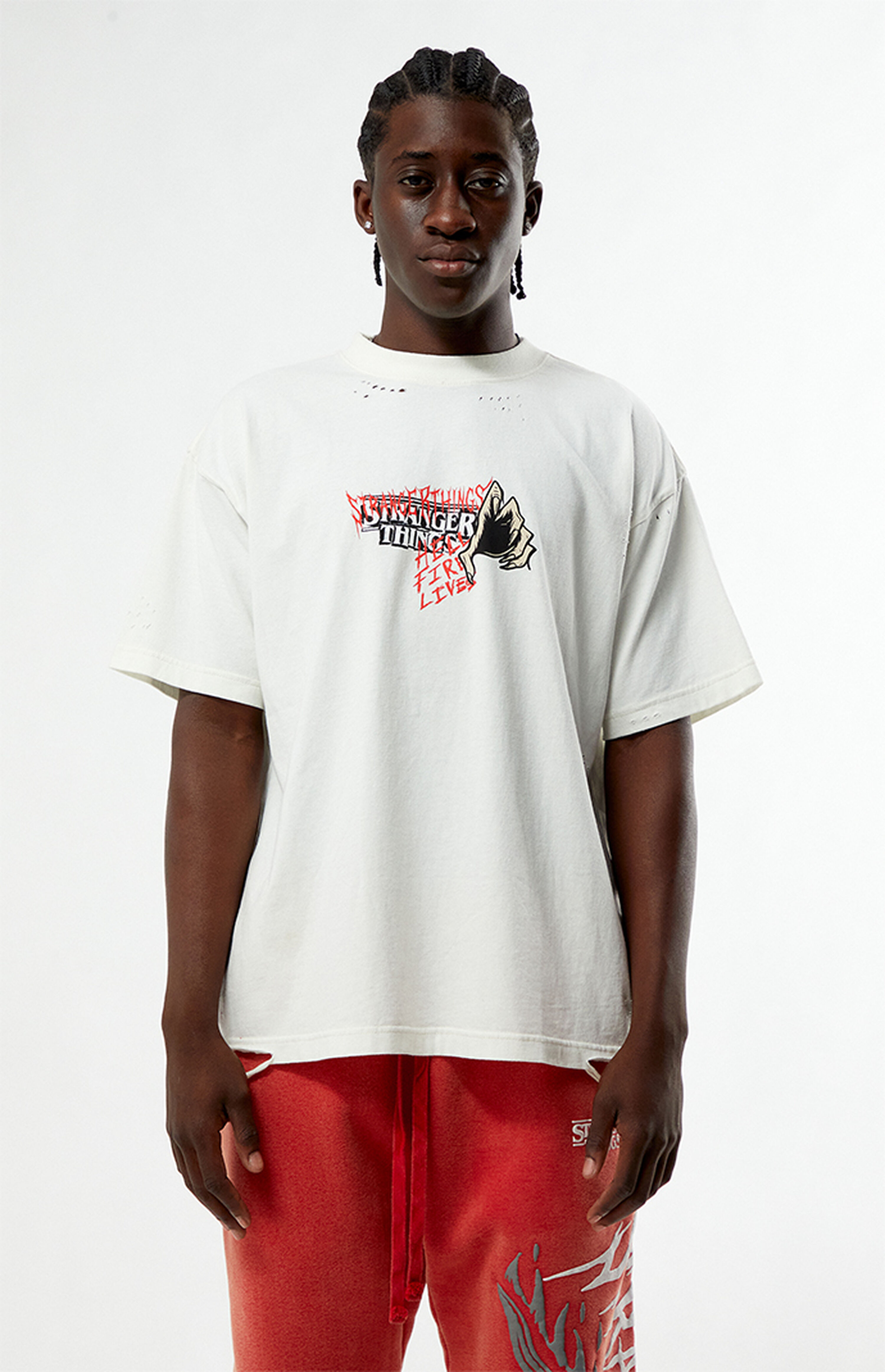 Stranger Things Invite Hellfire Club Ripped T-Shirt