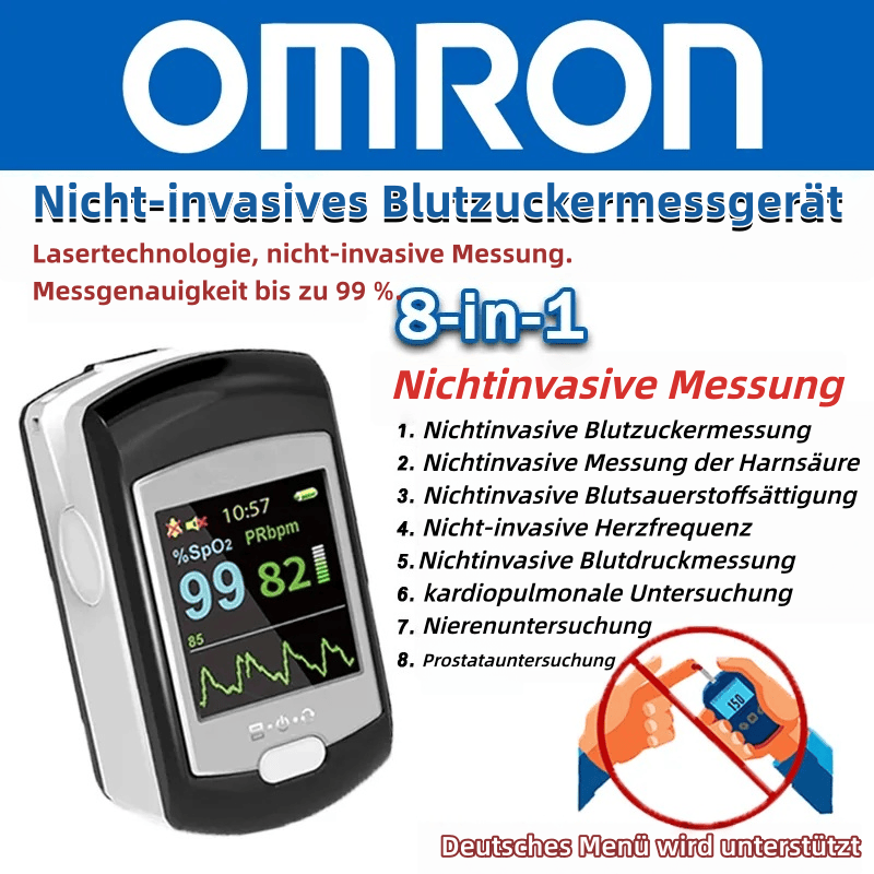[Importiert aus Japan] Omrons neuestes nadelfreies, nicht-invasives Multifunktions-Blutzuckermessgerät