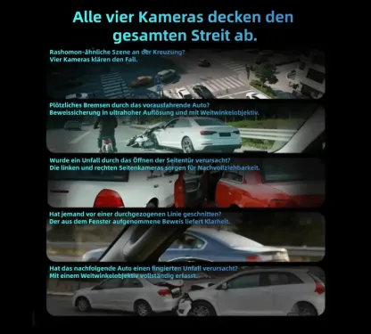 Garmin G980 KI- und sprachgesteuerte Dashcam mit vier Kameras, 360°-Panoramaansicht, 4K Ultra HD-Nachtsicht und GPS-Tracking