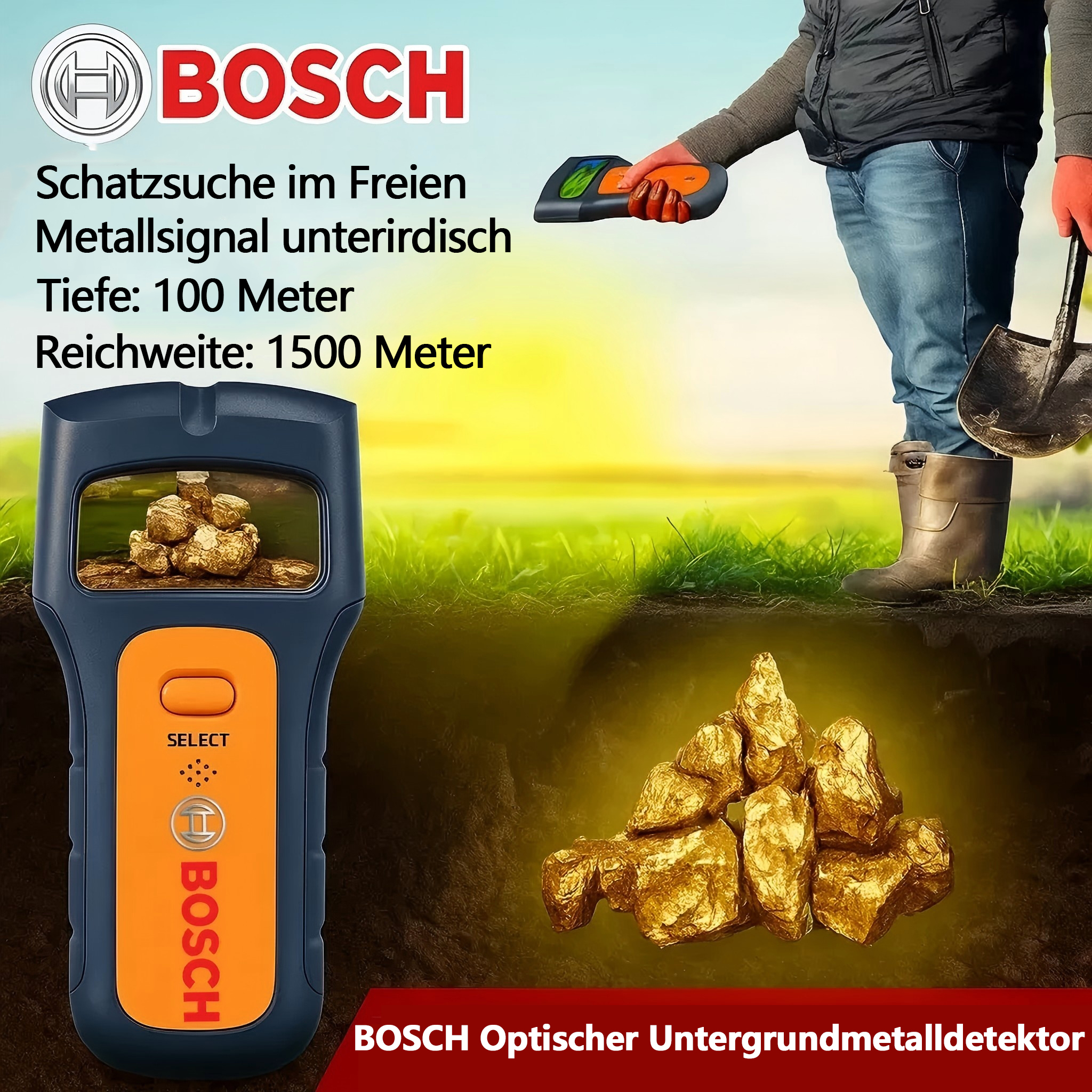 🔍BOSCH Metalldetektoren – Hohe Präzision, einfache Bedienung