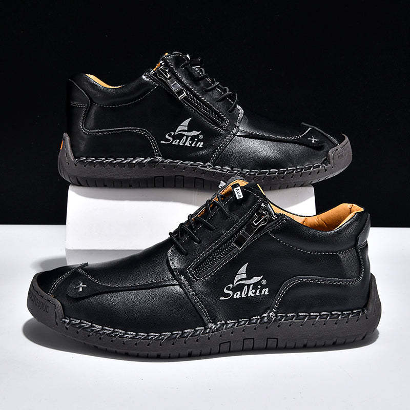 Women’s Orthopedic Casual Leather Boots – Wide Toe Box, Arch Support, Waterproof Design, and Pressure Relief for Everyday Wear and Travel