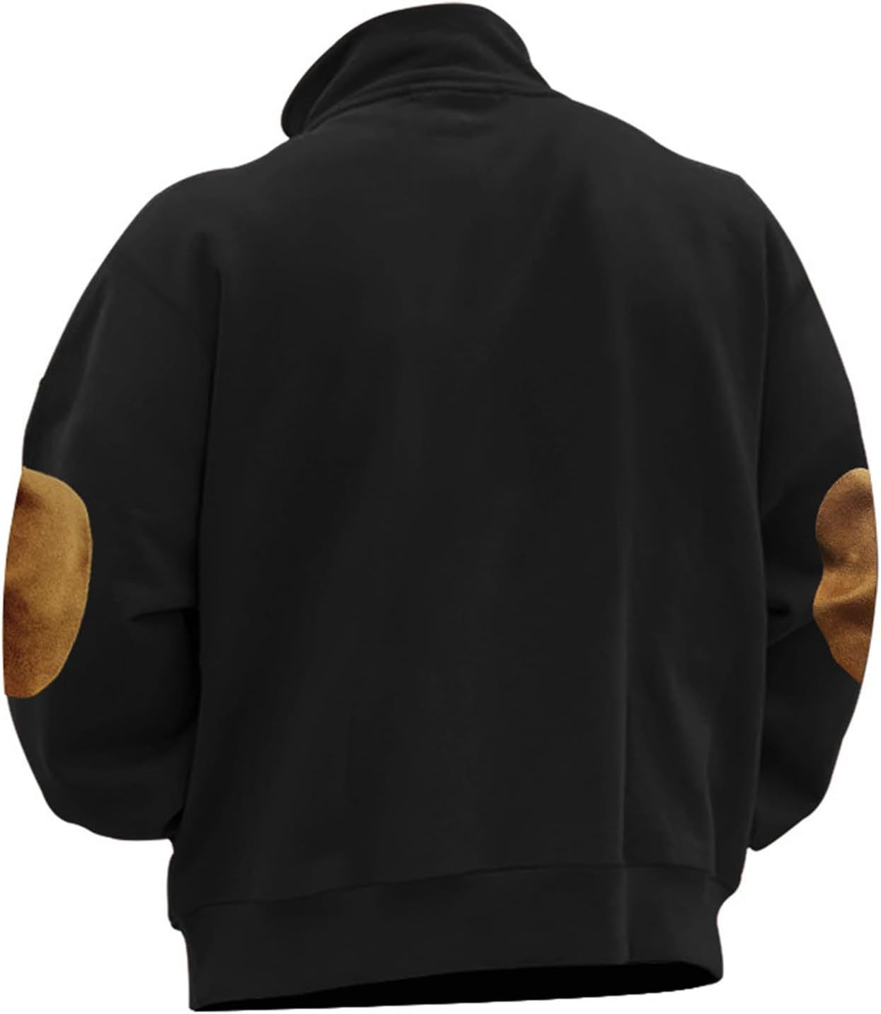  Men's Zip Up Stand-Up Collar collar long sleeve corduroy colorblock sweatshirt