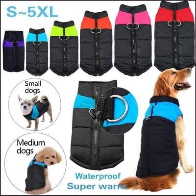 🐕Winter Warm Waterproof Dog Vest with Zipper (Size S-7XL)✨