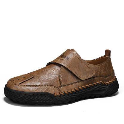 Men's Handcrafted Genuine Leather Orthopedic Velcro Loafers