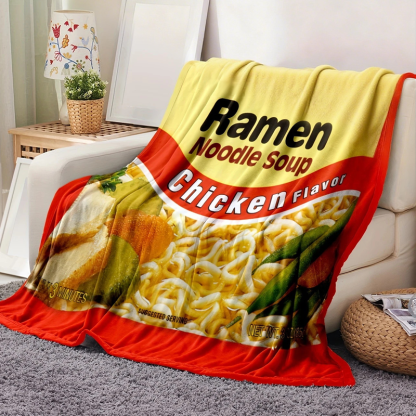 🦖Artistic Print Flannel Throw Blanket