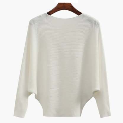 🔥Women's Boat Neck Bat Sleeve Knitted Sweater🔥