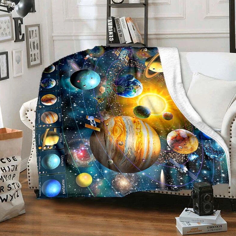 🦖Artistic Print Flannel Throw Blanket