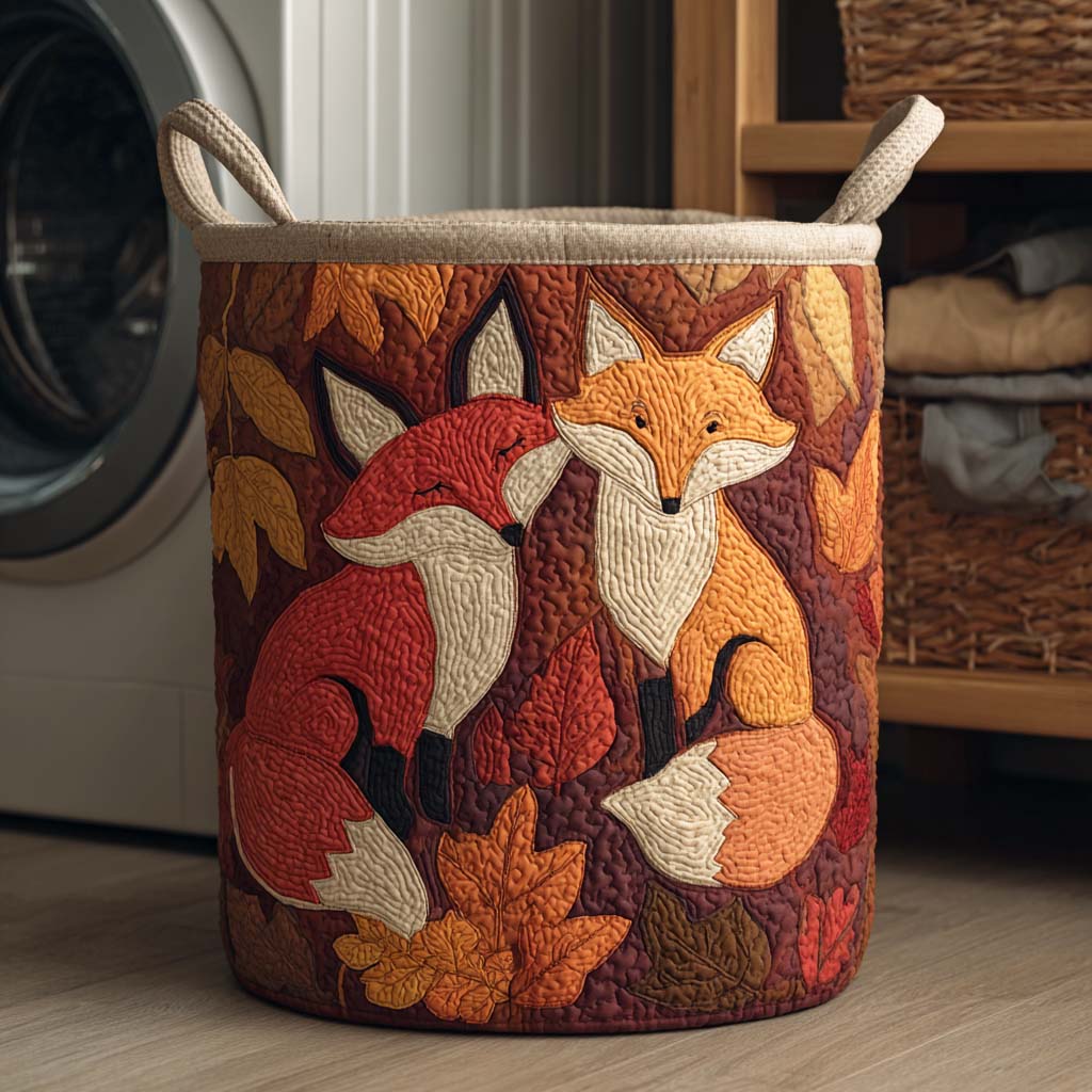 Autumn Ember Quilted Laundry Basket NCU0NTD074