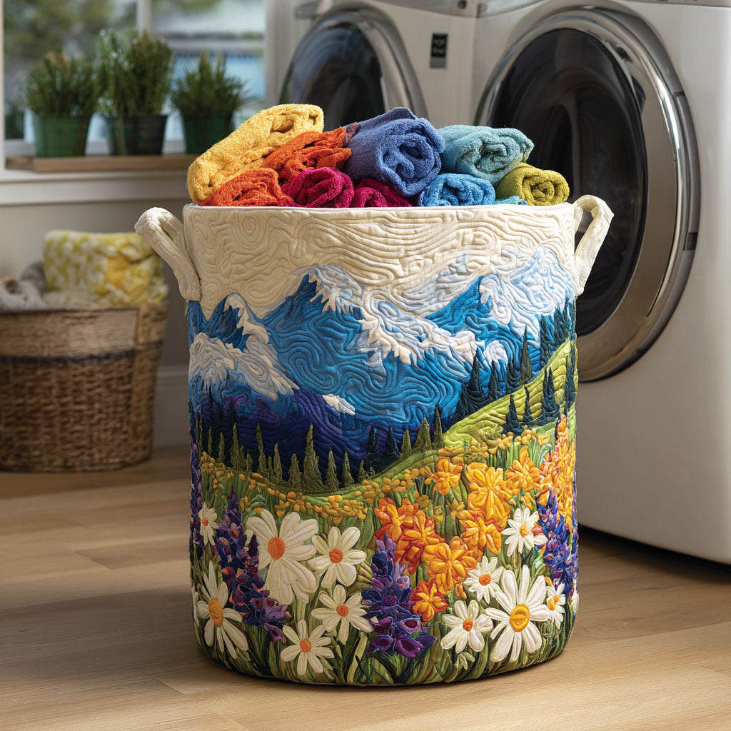 Bloom Valley Quilted Laundry Basket NCU0NTV012
