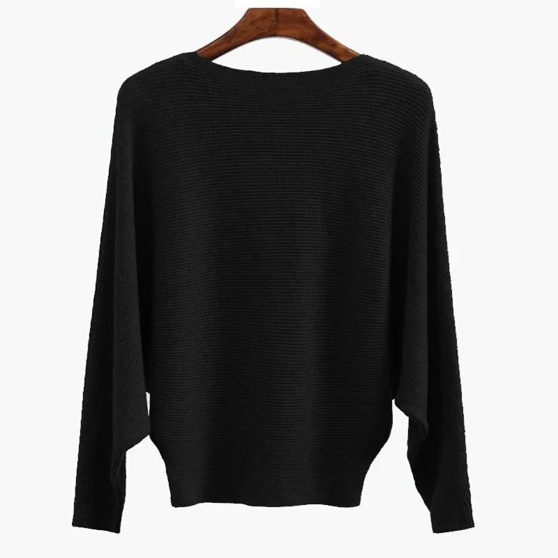 🔥Women's Boat Neck Bat Sleeve Knitted Sweater🔥