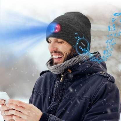 🔥— Gift Bluetooth Beanie with LED Headlight and Removable Speakers❄️