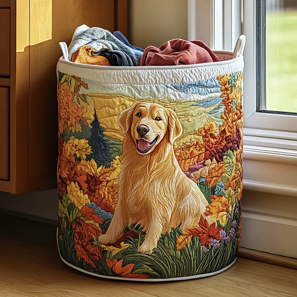 Hot-selling Dog-Themed Quilted Laundry Baskets in Various Styles