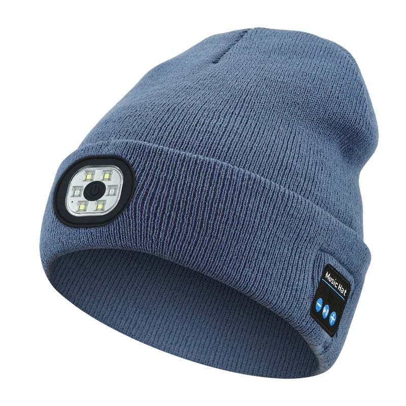 🔥— Gift Bluetooth Beanie with LED Headlight and Removable Speakers❄️
