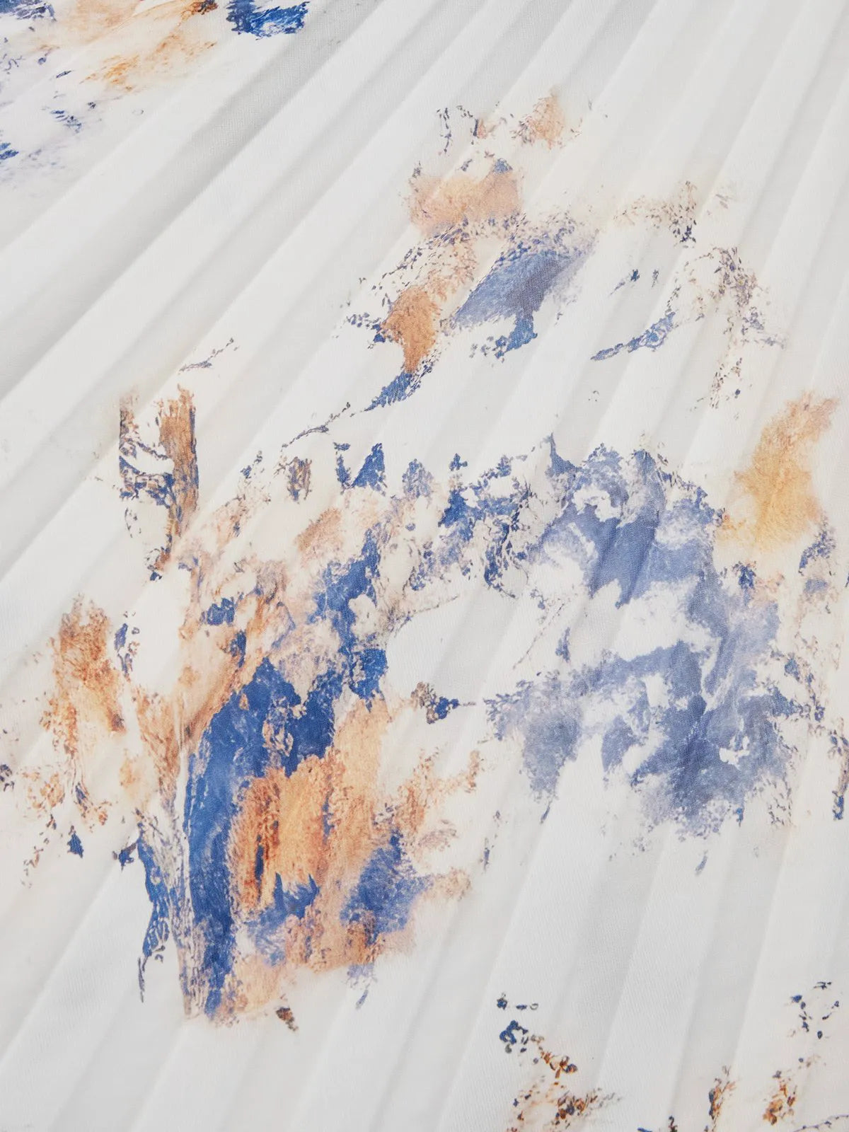 White Pleated Floral Chiffon Halter Sleeveless A-Line Maxi Dress