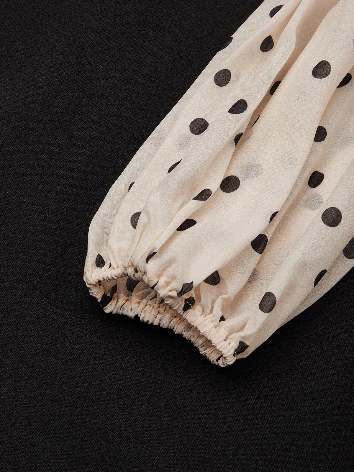 Apricot Peplum Chiffon Long Sleeve Balloon Sleeve Sheath Midi Dress