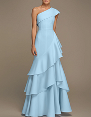 Asymmetrical Ruffle Maxi Dress