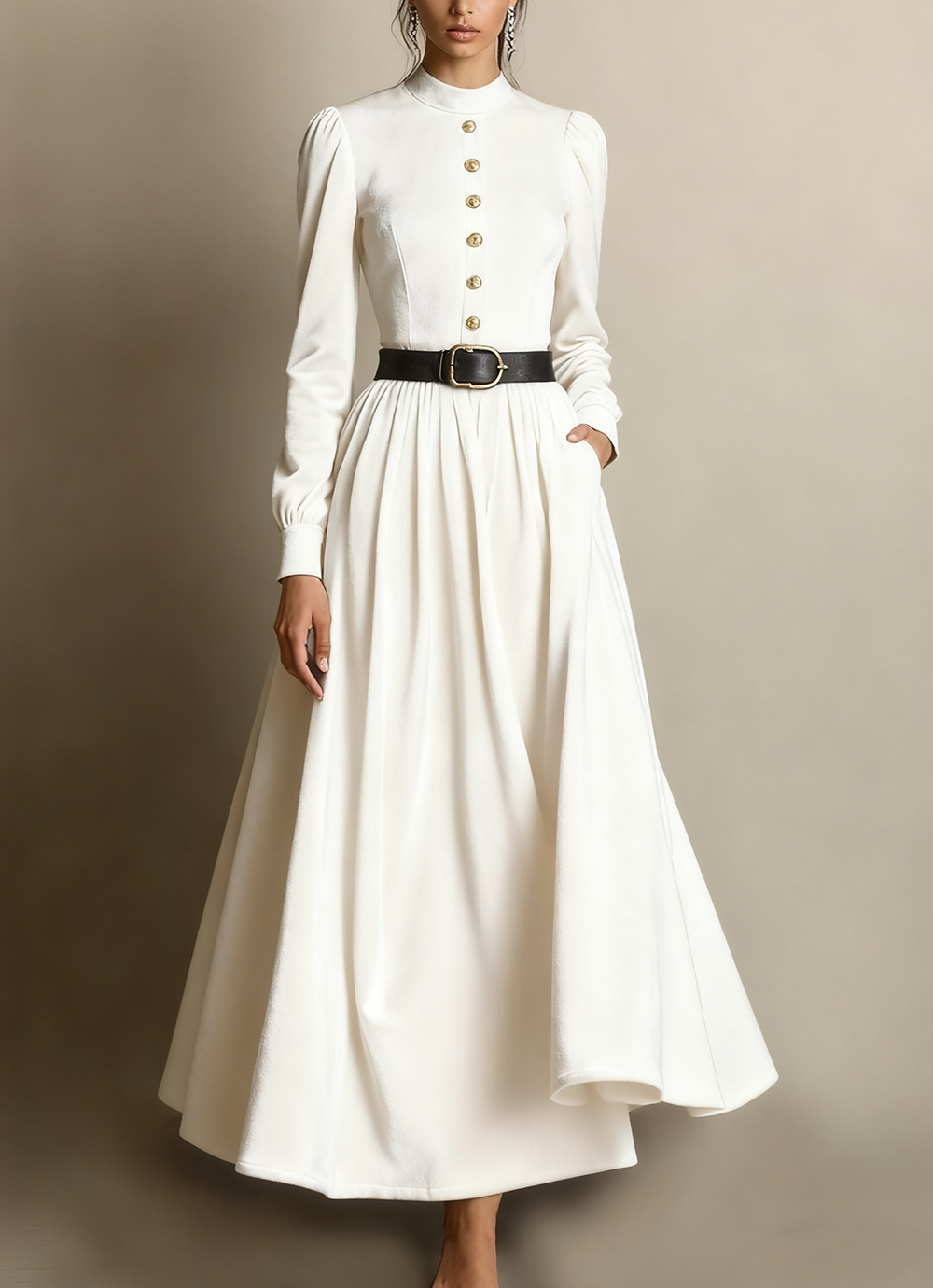 Dark Green A Line Velvet Long Holiday Party Dress