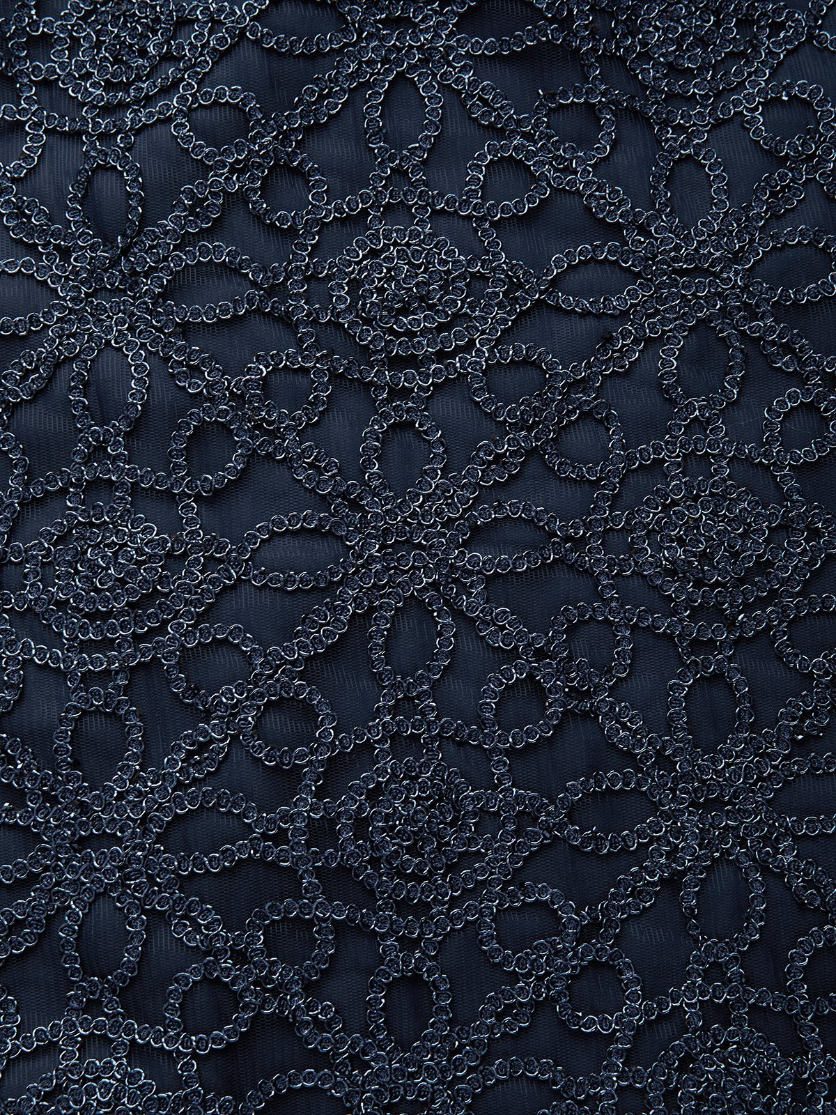 Navy Blue Halter Neck Ruched Sequin Lace Sheath Midi Dress